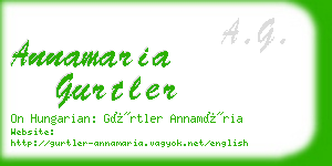 annamaria gurtler business card